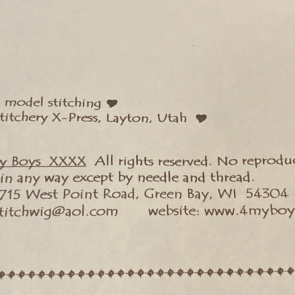 Cross Stitch Leaflet A Savior Is Born 4 My Boys‎ 2002 Counted Thread Christmas
